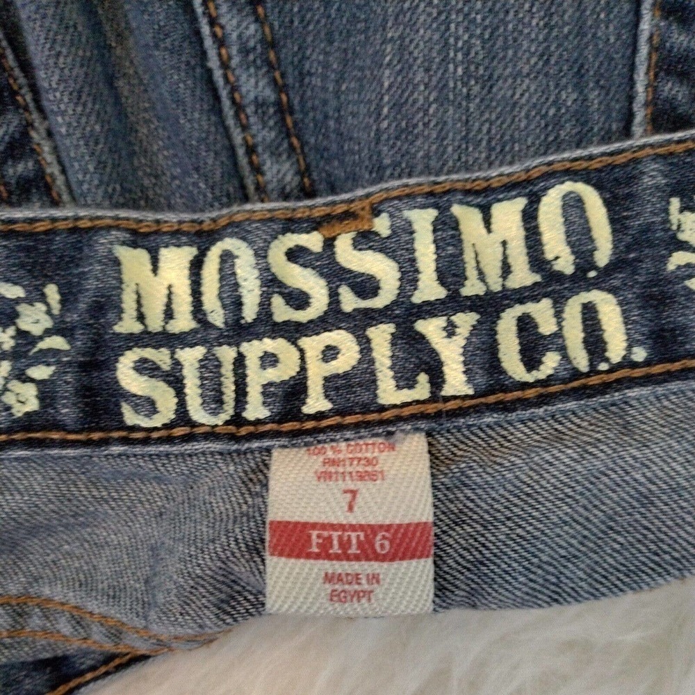 Massimo Supply Company Womens Cut Off Denim Blue Jean Shorts Size 7 - Picture 3 of 3